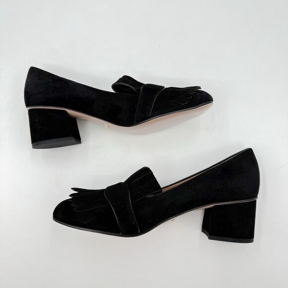Gucci GG Marmont Loafers Pumps Kiltie Fringe Block Mid Heel Size EU 38 US 8 - Picture 6 of 12